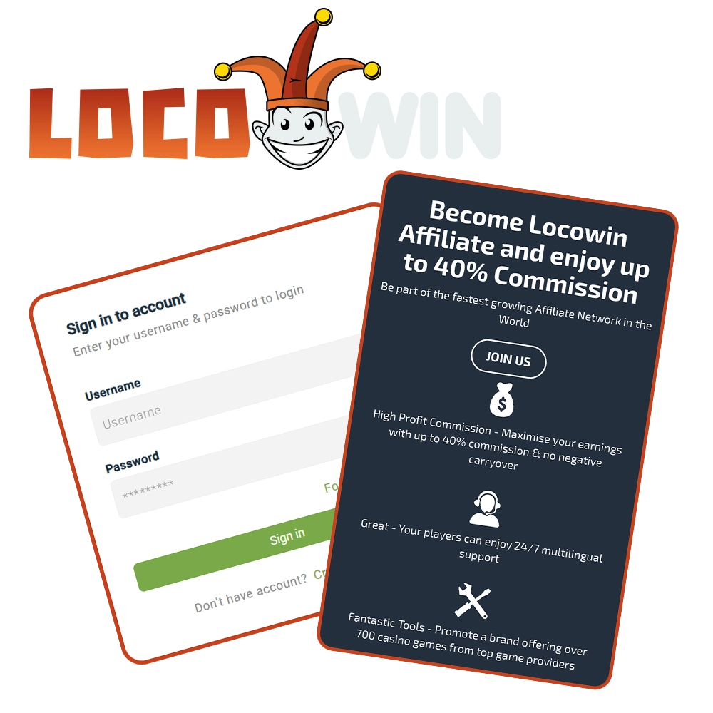 Join the Locowin affiliate program.