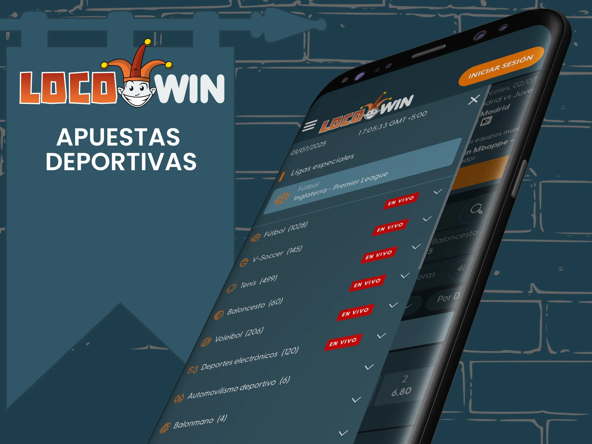 Place sports bets on the Locowin app.