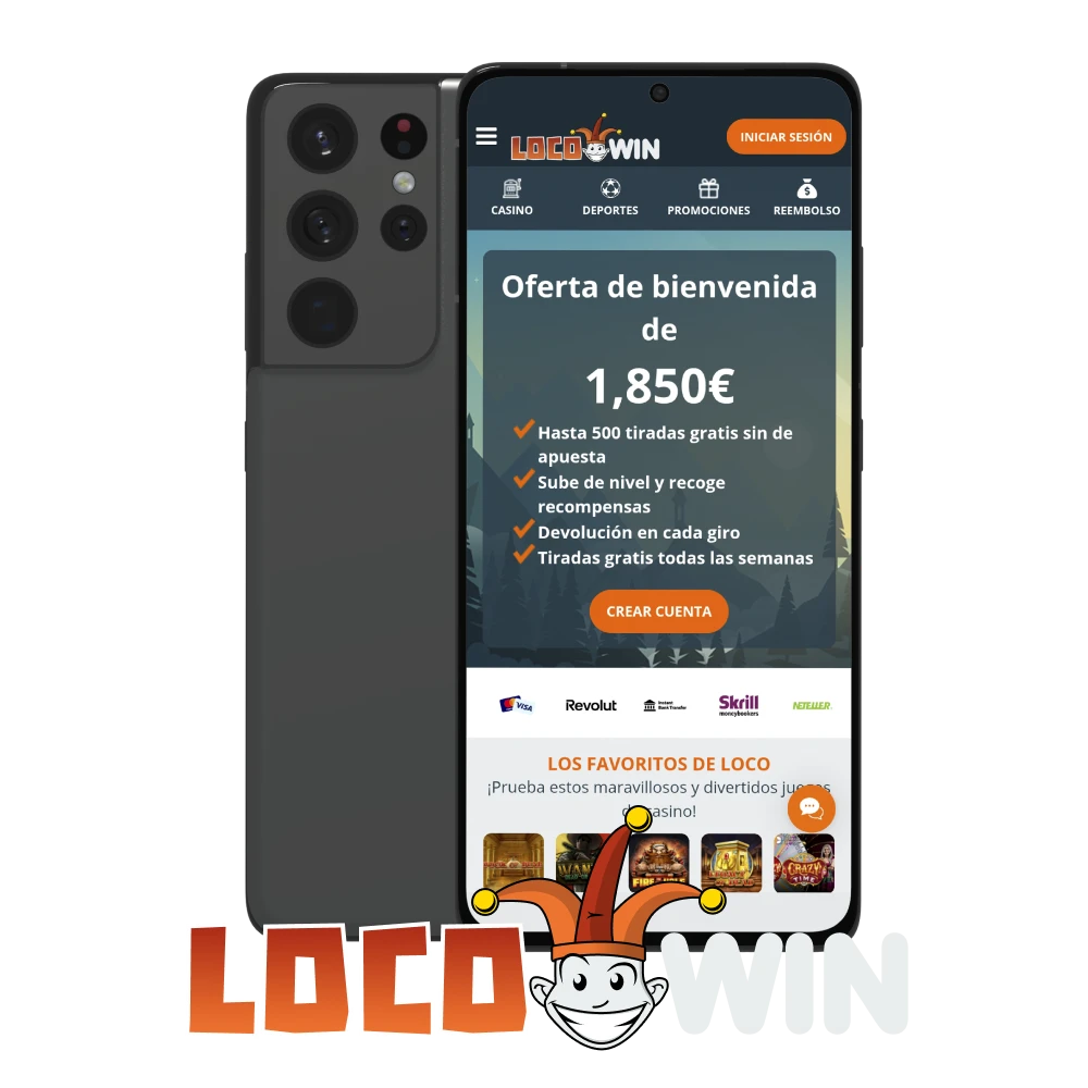 Para apuestas y juegos, elige la aplicación Locowin.