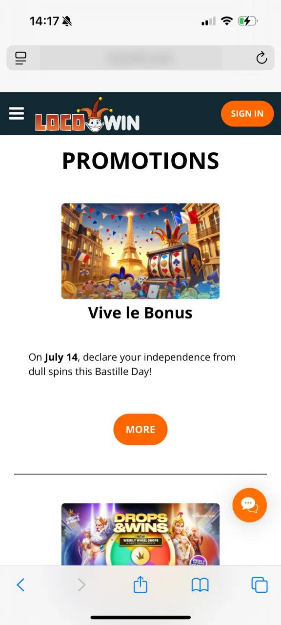 Visit the bonus page in the Locowin app.