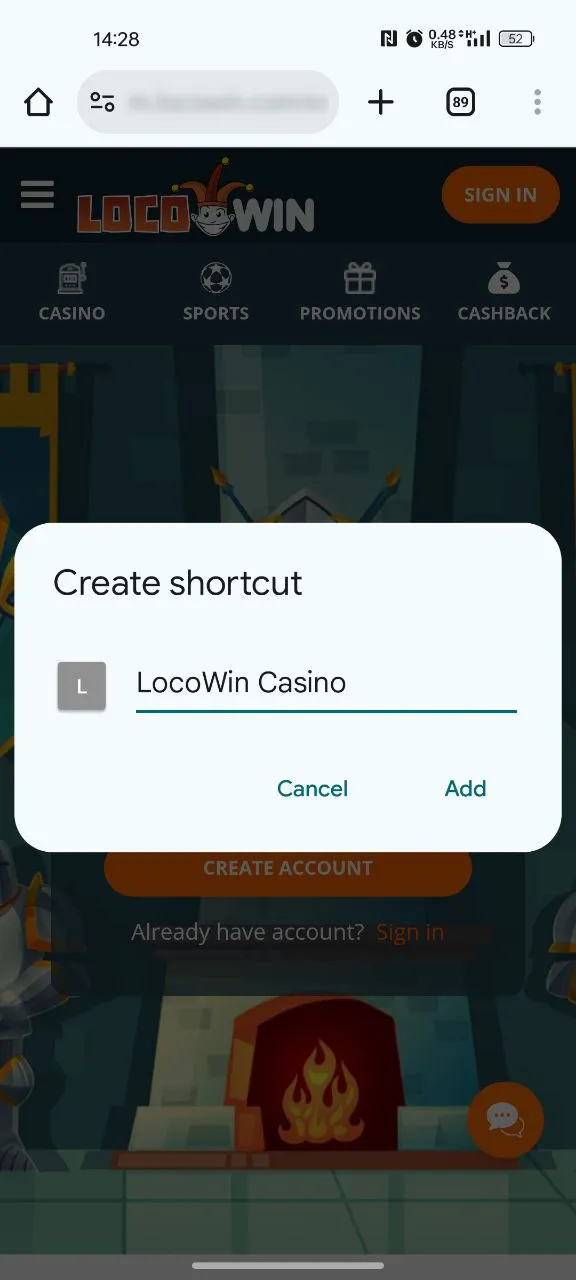 Confirm and launch the fun with Locowin.