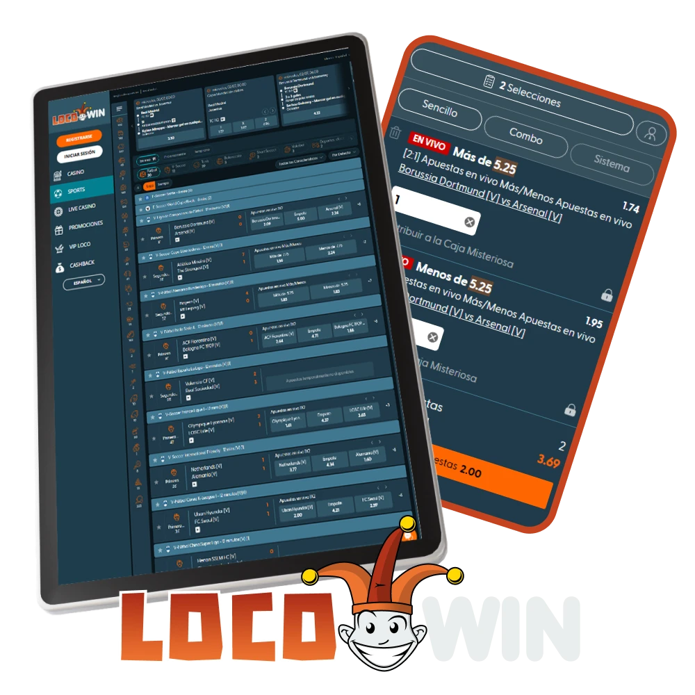 Para apuestas deportivas, elija el sitio web Locowin.