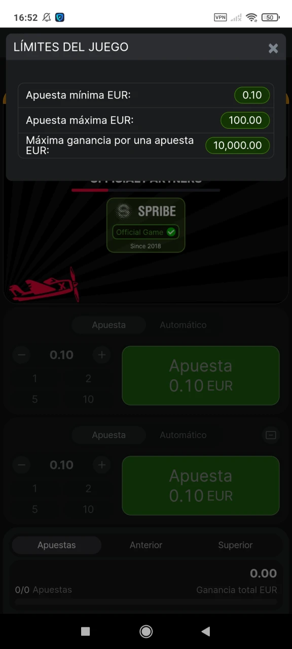 Infórmate sobre los límites para apostar en Aviator en Locowin.