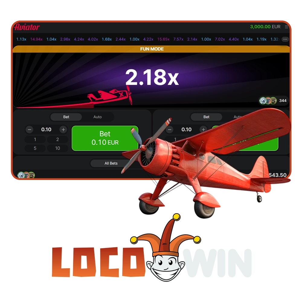 For Aviator games choose Locowin.