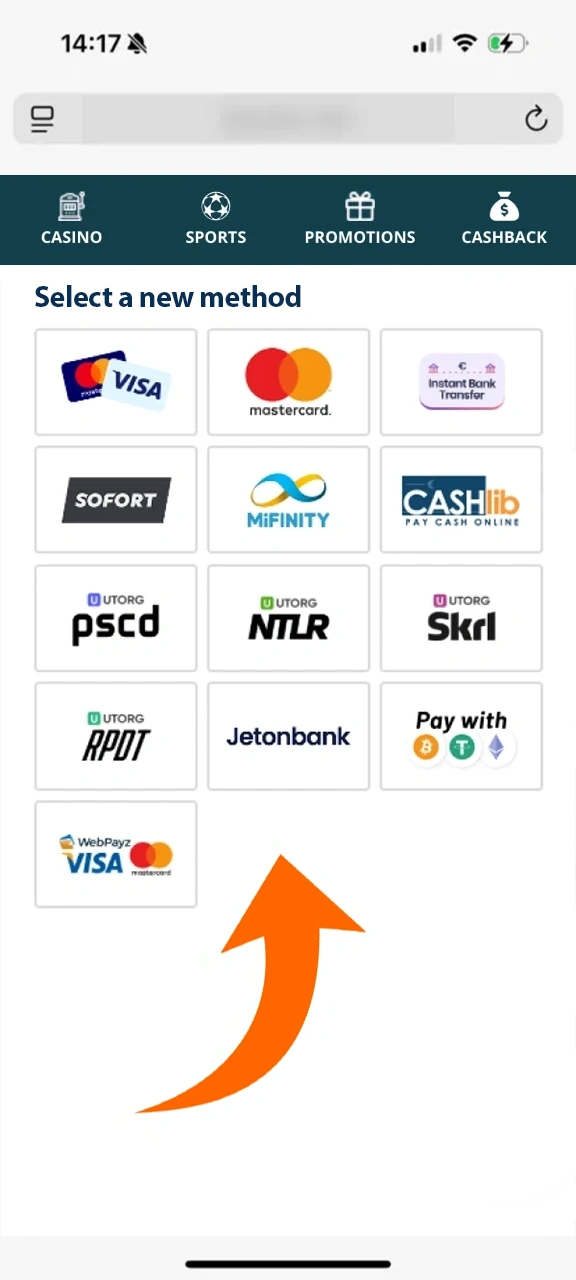 Top up your personal Locowin account.