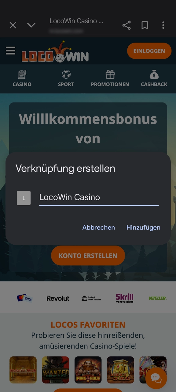 Schließen Sie die Installation der Locowin-Anwendung ab.