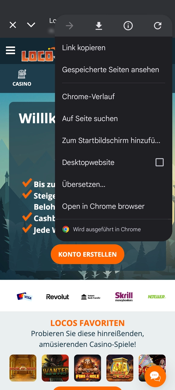 Fügen Sie die Locowin-Anwendung zu Ihrem Startbildschirm hinzu.