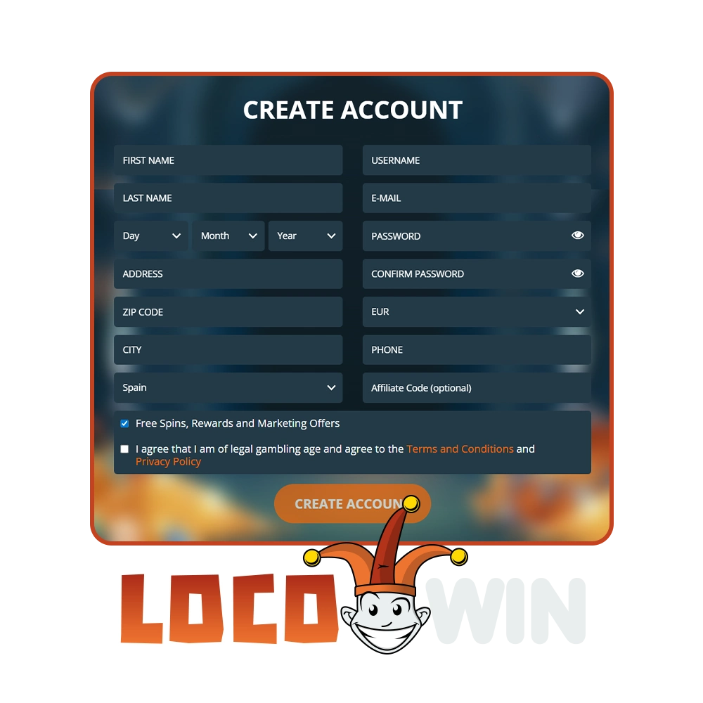 We will inform you about registration in Locowin.