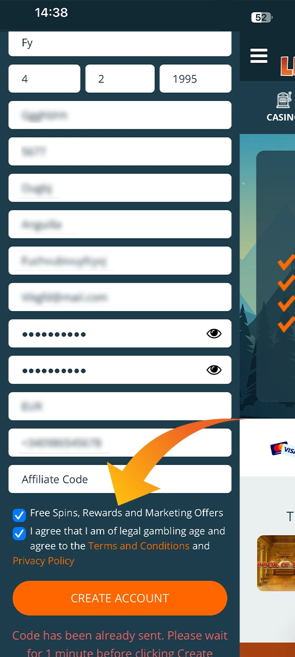 Please review the registration terms and conditions on the Locowin website.