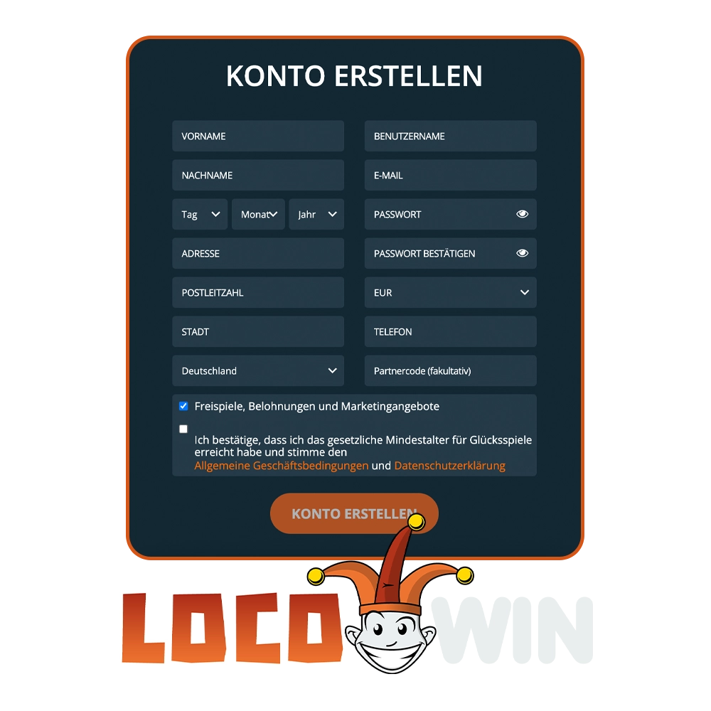 Wir werden Sie über die Anmeldung in Locowin informieren.