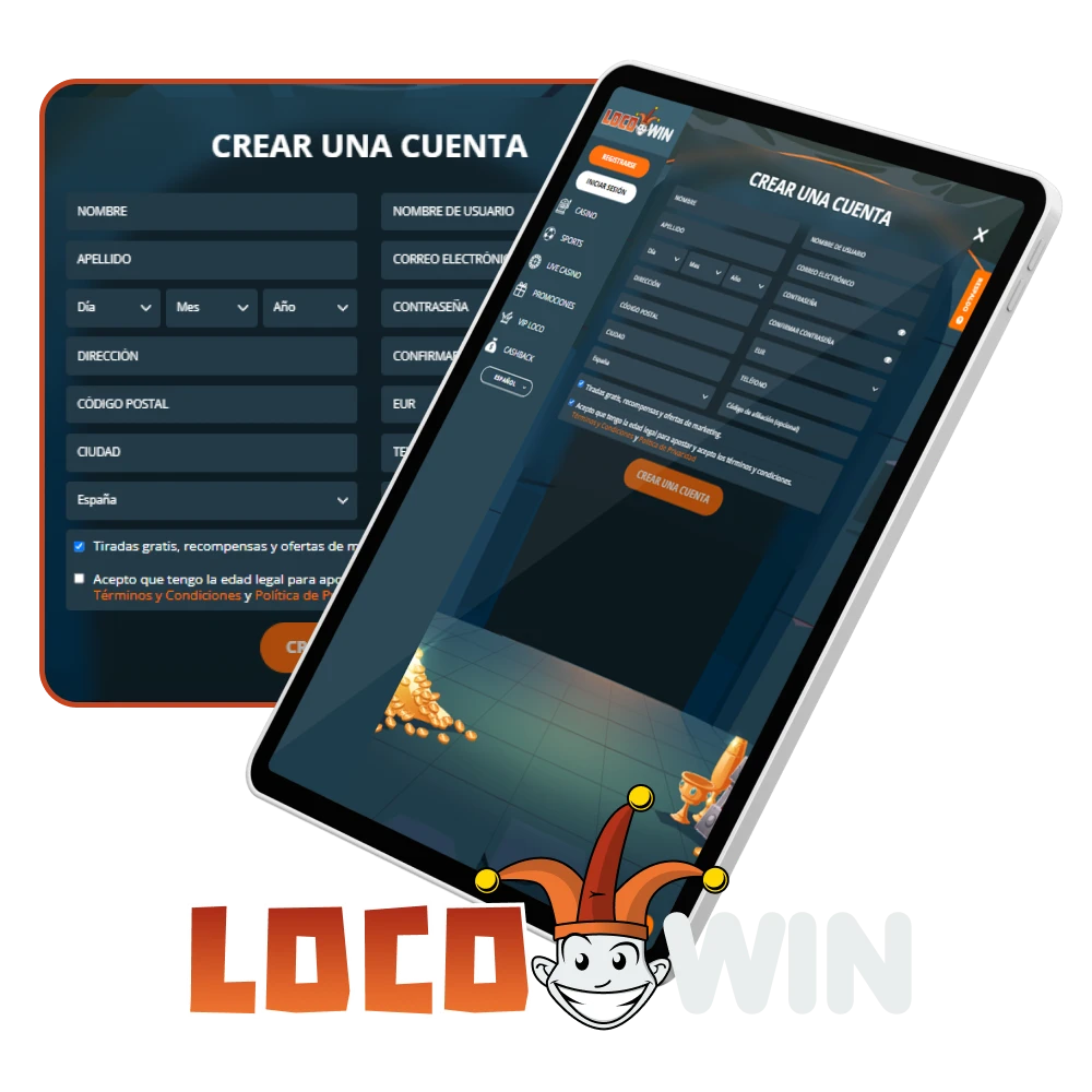 Te informaremos sobre el registro en Locowin.
